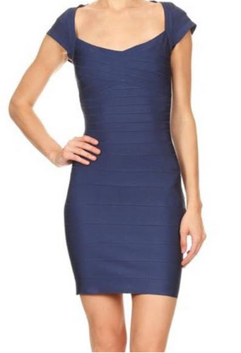 Solid Wrapped Mini Bandage Dress