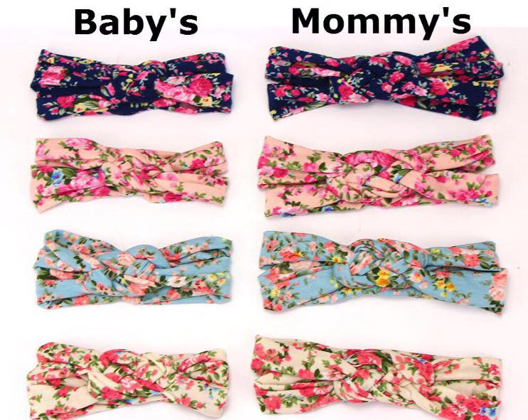 Mommy and me floral headbands