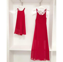 Maxi Red Chiffon Dress