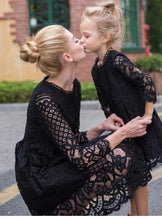 Lace Long Sleeve Mommy and Me Dress