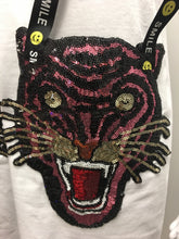 Sequin tiger pockets T-shirt dress