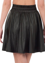 Vegan leather high waist skirt