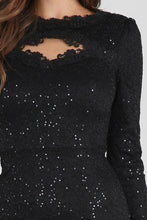 Long Sleeve Sequin Lace Dress