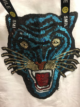 Sequin tiger pockets T-shirt dress