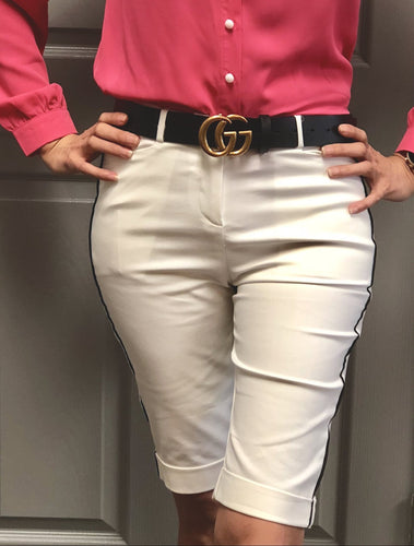 Solid Bicycle Pant With Side Piping